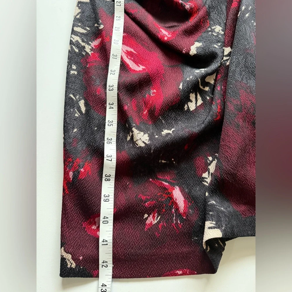 Tracy Reese Anthropologie Floral Paintbrush Watercolor Silk Crepe‎ Dress S 10